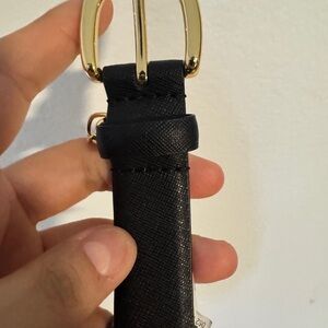 Ralph Lauren Black Belt with Gold Buckle